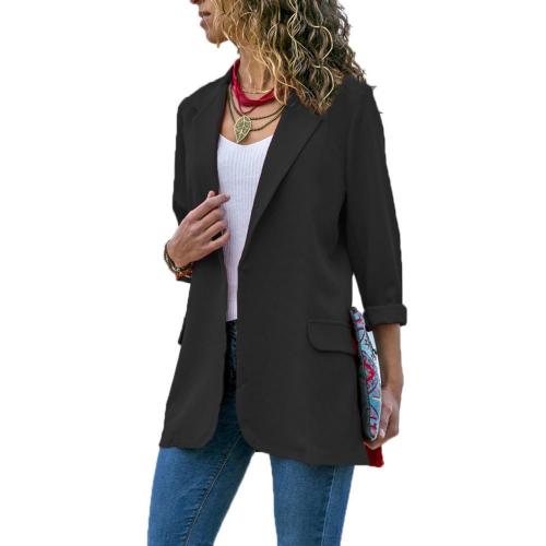 2021 New Fashion Office Ladies Solid Color Lapel Long Sleeve Blazer Women Casual Slim Blazer Coat Suit Jacket костюм женский - Executive-Skincare