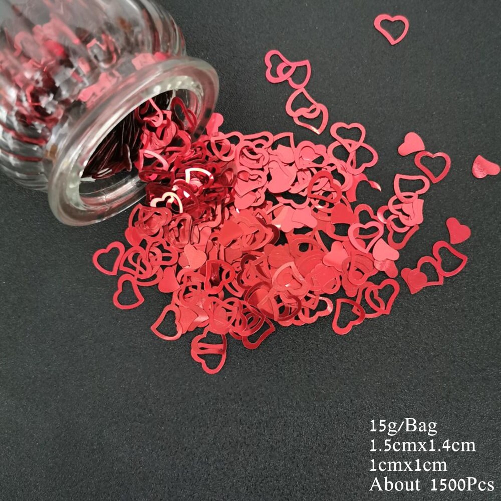 Acrylic Heart Confetti Scatter Crystal Beads Wedding Party Decor PVC Squins Engaement Anniversary Valentine Party Supplies - Executive-Skincare