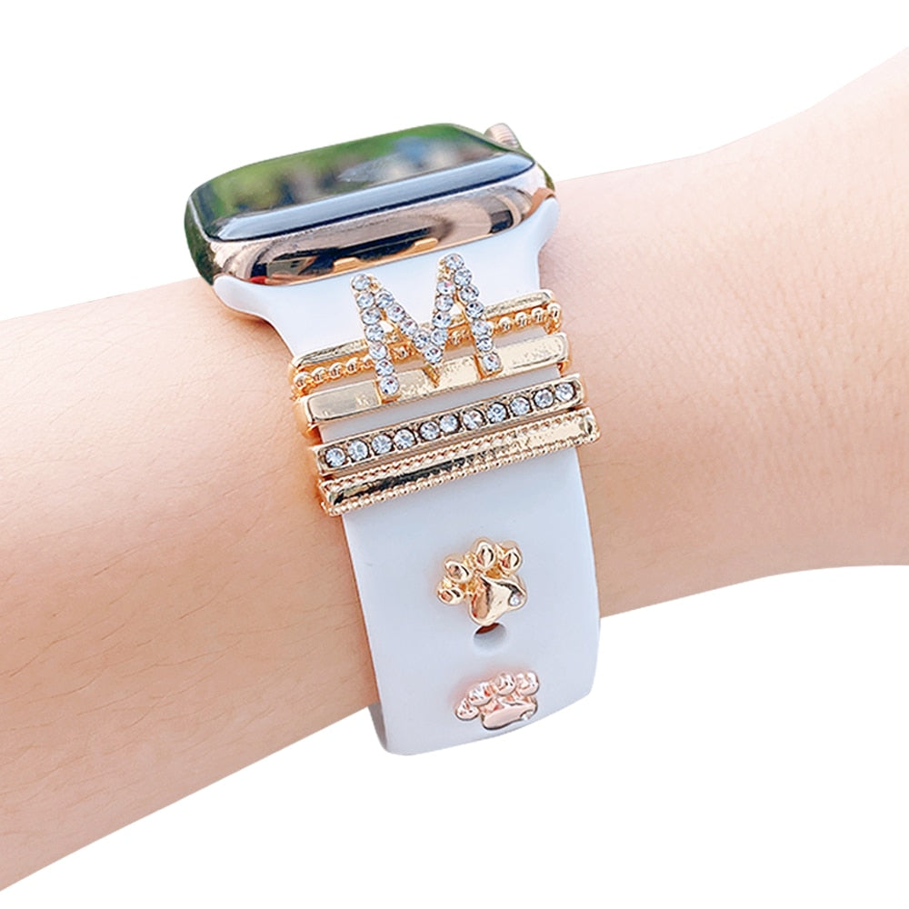 Ring for apple watch band 44mm 40mm correa 38/42mm Diamond bracelet Jewelry Accessories for iwatch series 7 6 5 4 Se - Executive-Skincare