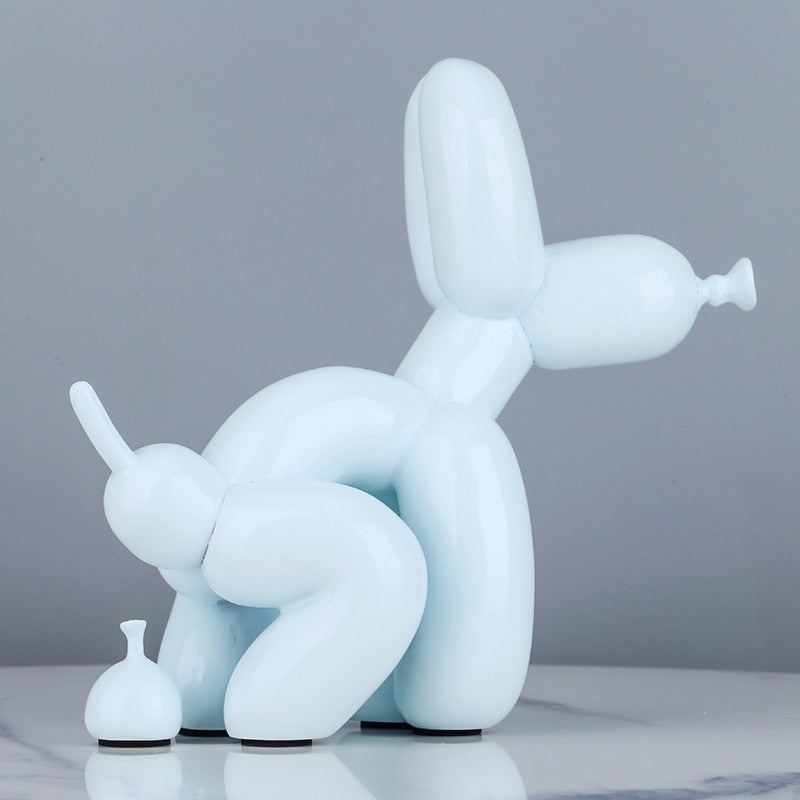 Creative Poop Balloon Dog Statue Home Decoration  Modern nordic Cute Animal Resin Art Sculpture Crafts Desktop Decors Ornaments - Executive-Skincare