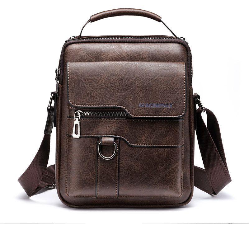 Casual Men Shoulder Bag Vintage Crossbody Bags High Quality Male Bag PU Leather Handbag Capacity Men Messenger Bags Tote Bag - Executive-Skincare