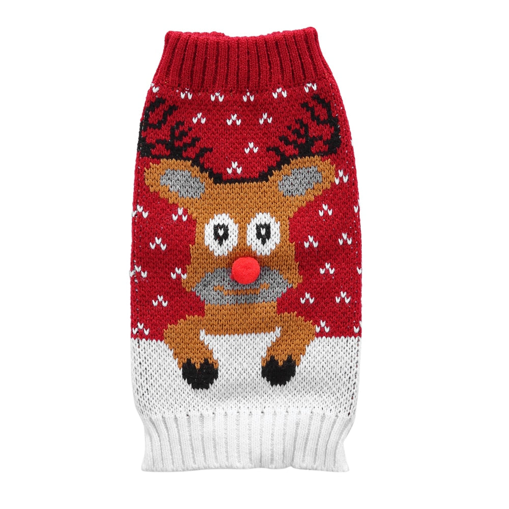 Knit Dog Clothes Christmas Sweater Santa Claus Cartoon Puppy Cat Sweater Coat Warm Pet Jackets Winter Jacket Pet Costume 35 - Executive-Skincare