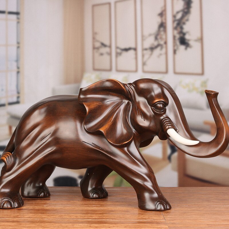 New Resin Elephant Handmade Crafts Decoration Home Living room office Animal Statue High quality Ornaments Gift - Executive-Skincare