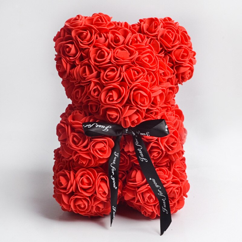 2022 Dropshipping 25cm Rose Bear Artificial Flower Rose Teddy Bear Mothers Valentine&#39;s Day Christmas Birthday Gift Wedding Decor - Executive-Skincare