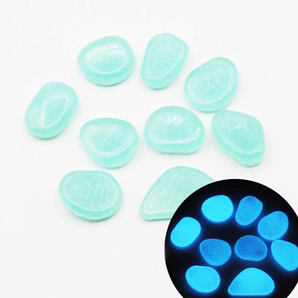 Glow in the Dark Garden Pebbles Glow Stones Rocks for Walkways Garden Path Patio Lawn Garden Yard Decor Luminous Stones 25/50pcs - Executive-Skincare