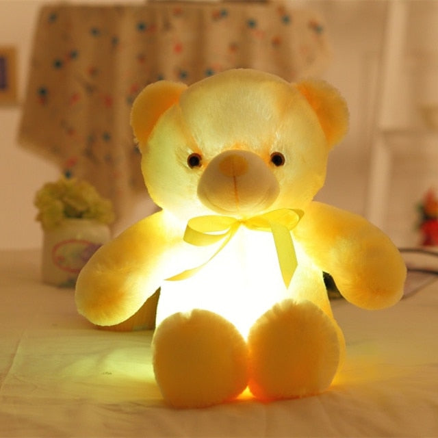 32-75CM Luminous Creative Light Up LED Teddy Bear Stuffed Animal Plush Toy Colorful Glowing Teddy Bear Christmas Gift for Kid - Executive-Skincare