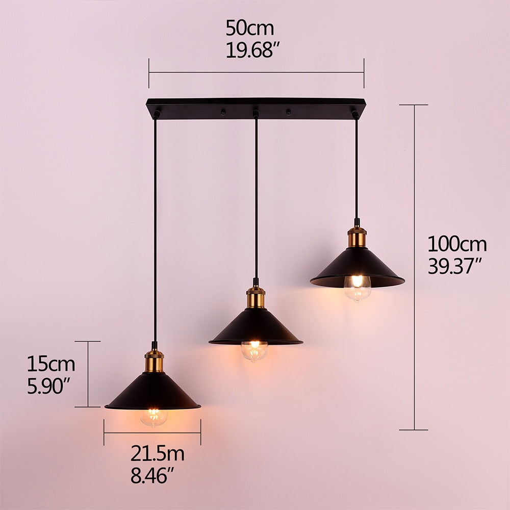 Industrial Retro Iron Interior Decoration LED E27 Pendant Light for Bedroom Kitchen Restaurant Bar Balcony Small Pendant Lamps - Executive-Skincare