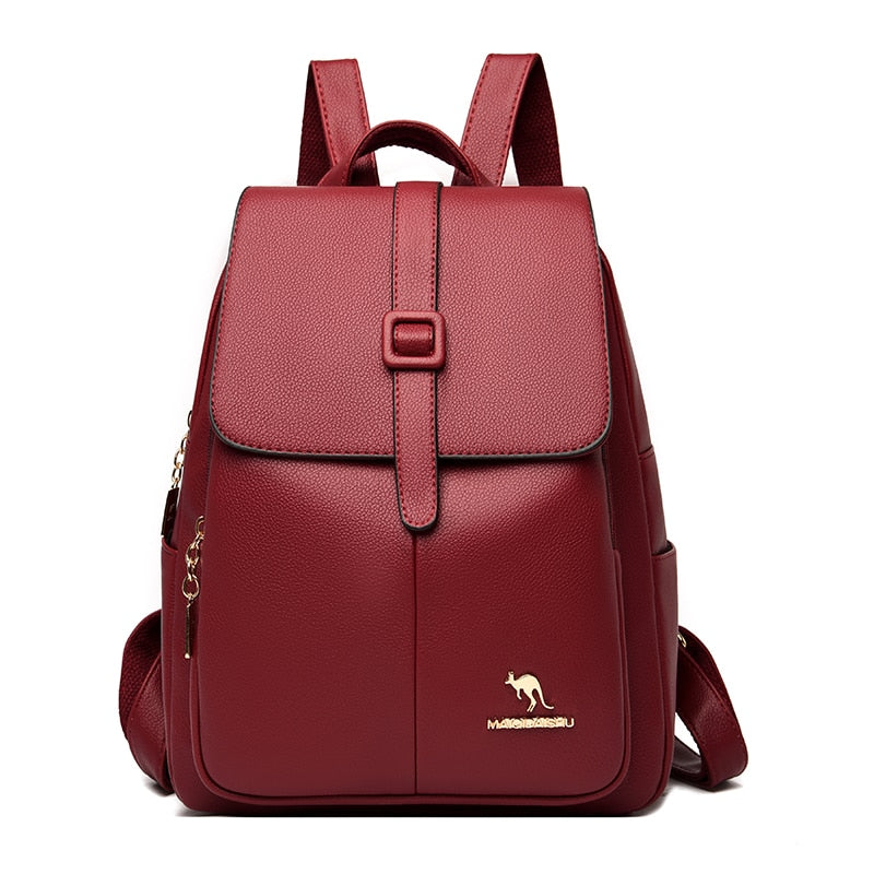 Summer 2021 Women Leather Backpacks Fashion Shoulder Bags Female Backpack Ladies Travel Backpack Mochilas School Bags For Girls - Executive-Skincare