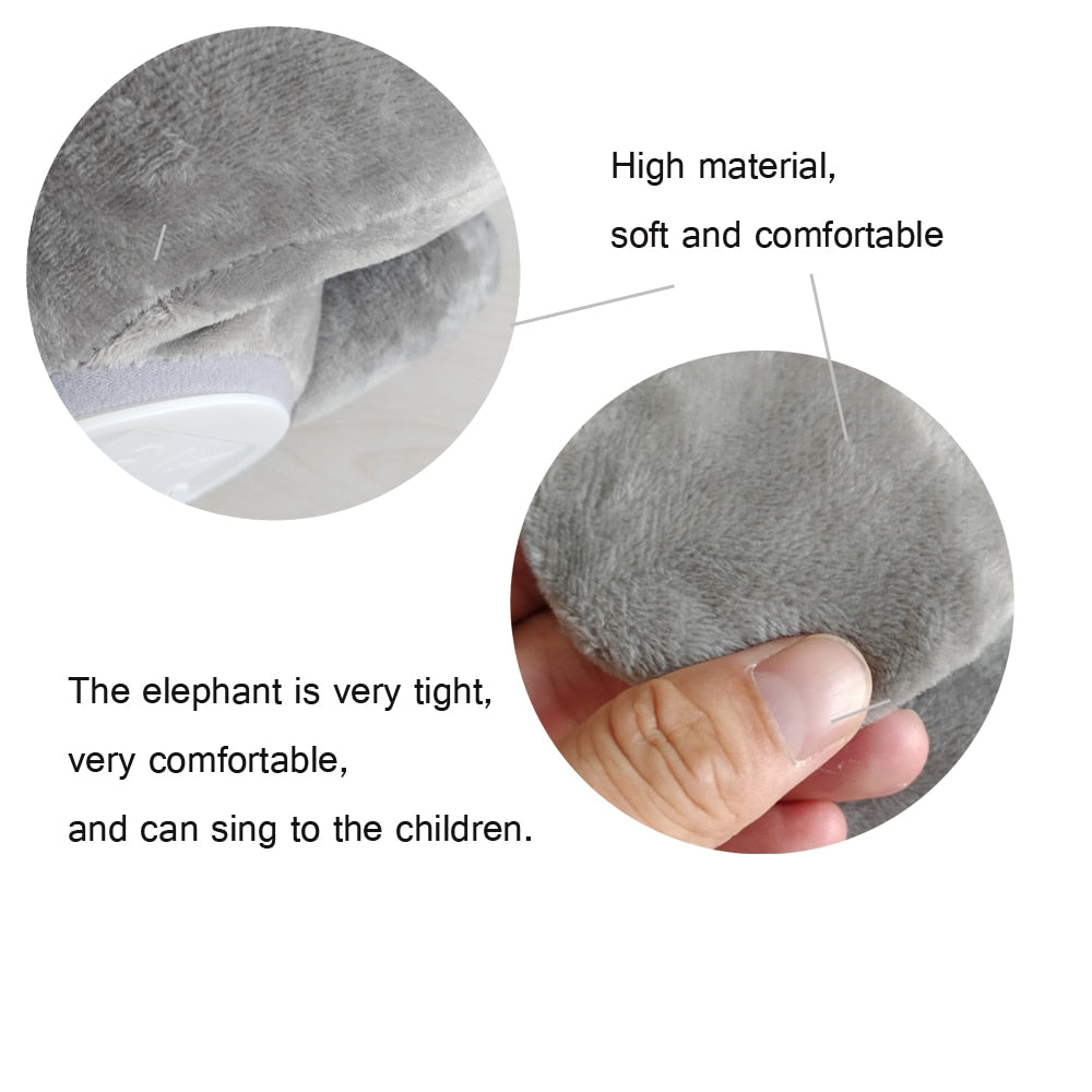 Drop Shipping 30cm Peek a Elephant Stuffed Plush Doll Electric Toy Talking Singing Musical Toy Elephant Play toys for Kids - Executive-Skincare