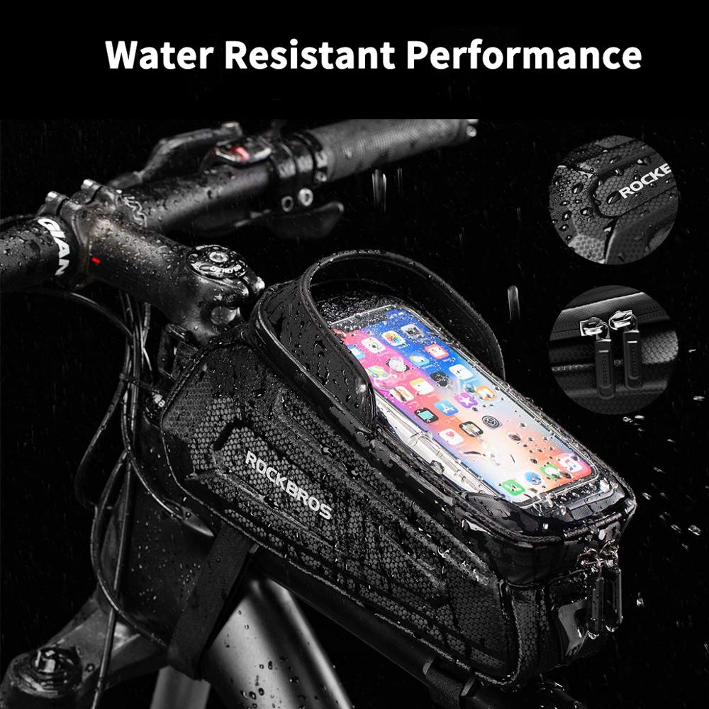 ROCKBROS Below 6.5&quot; Phone Bicycle Bags Waterproof 1.7L Top Tube Handlebar Bag Large Capactity Touch Screen Bike Phone Bag - Executive-Skincare