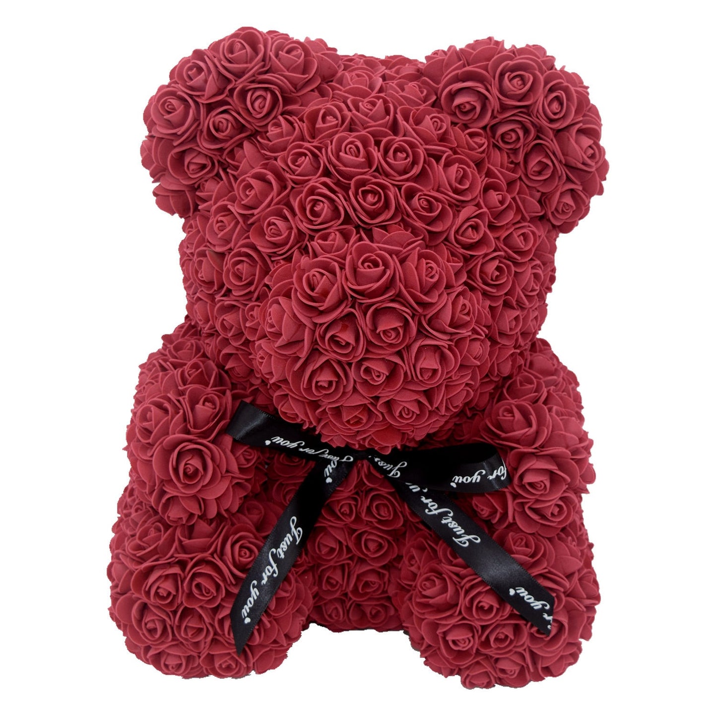 DropShipping 40cm 16Inches Rose Bear Artificial  Foam Flower Handmad Teddy For Women Valentine&#39;s Wedding Birthday Christmas Gift - Executive-Skincare