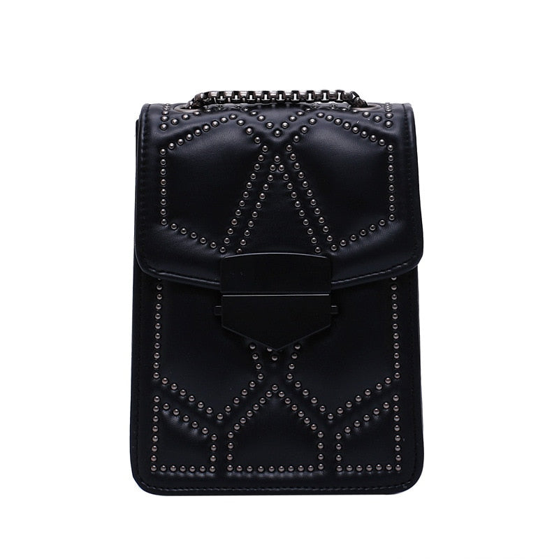 Fashion Small Messenger Chain Bag For Women 2021 Pu Leather Ladies Black Crossbody Bags Designer Luxury Woman Summer Shoulder - Executive-Skincare