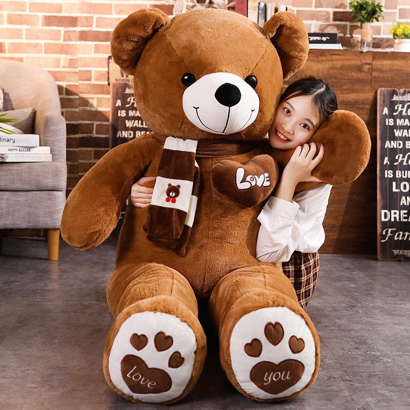 New Hot High Quality 4 Colors Teddy Bear With Scarf Stuffed Animals Bear Plush Toys Doll Pillow Kids Lovers Birthday Baby Gift - Executive-Skincare