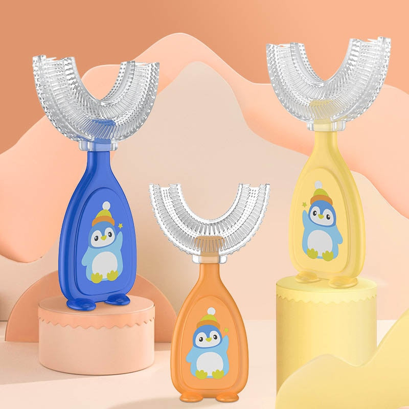 Baby toothbrush children's teeth oral care cleaning brush soft Silicone teethers baby toothbrush new born baby items 2-12Y - Executive-Skincare