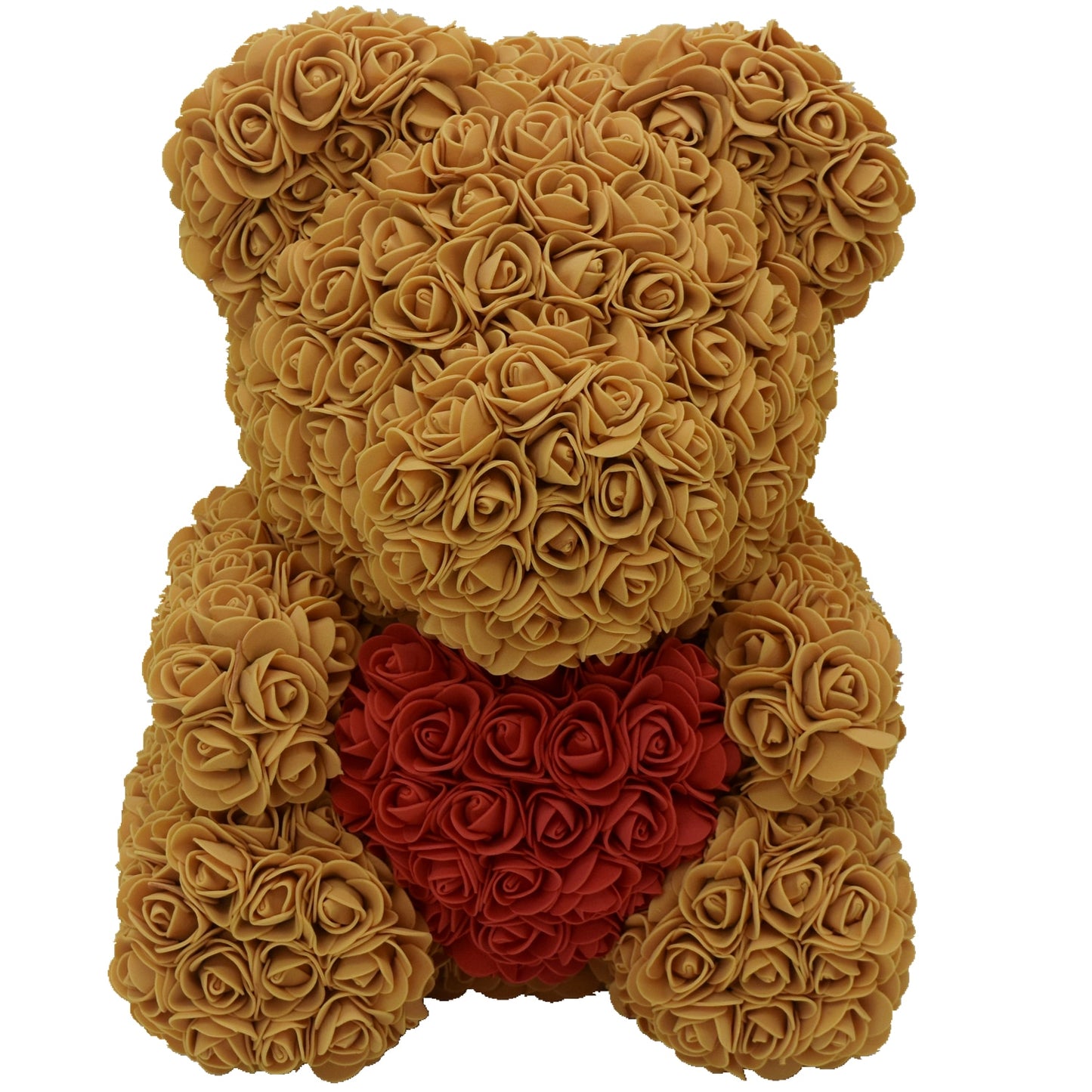 DropShipping 40cm 16Inches Rose Bear Artificial  Foam Flower Handmad Teddy For Women Valentine&#39;s Wedding Birthday Christmas Gift - Executive-Skincare