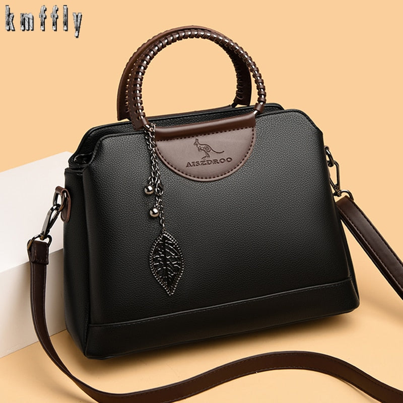 3 Layers Large Capacity Handbag Women Tote Bag High Quality Leather Shoulder Messenger Bags for Women 2022 New Luxury Brand Tote - Executive-Skincare