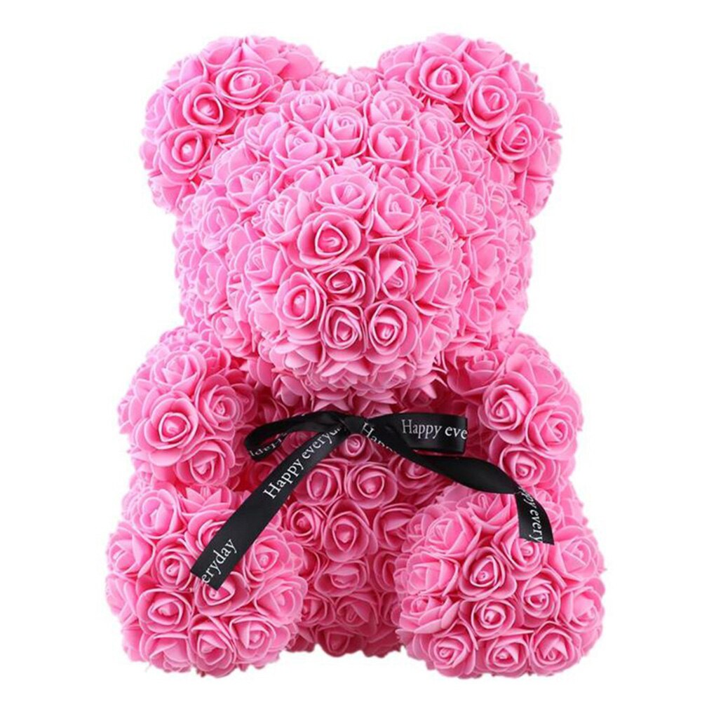 Rose Of Bear Foam Teddy Rose Bear Fluffy Bubble For Home Decor Birthday 2021 NEW 25cm/40cm Valentines Day Gift Rose Bear - Executive-Skincare