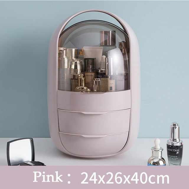 Fashion Big Capacity Cosmetic Storage Box Waterproof Dustproof Bathroom Desktop Beauty Makeup Organizer Skin Care Storage Drawer - Executive-Skincare