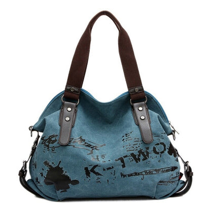 Vintage Graffiti Women Bag Canvas Handbag Female Famous Designer Shoulder Bag Ladies Tote Large Crossbody Sac a Main bolsos Muje - Executive-Skincare