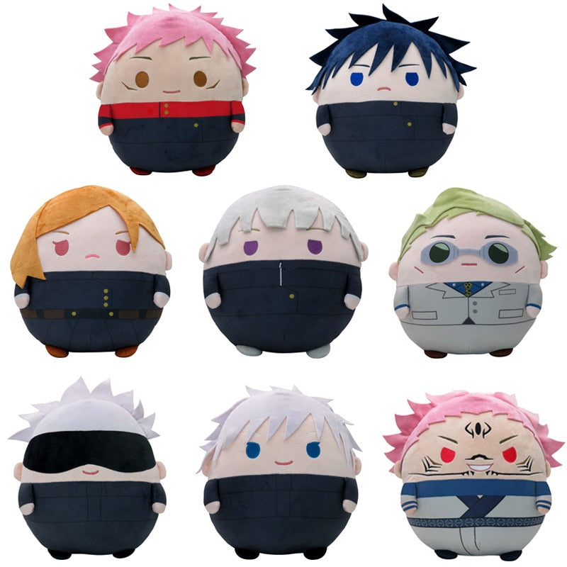 Jujutsu Kaisen Plush Toys Doll Cute Fat Type Yuji Gojo Kugisaki Megumi Nanami Sukuna Stuffed Toy Demon Slayer Pendant Gifts 10cm - Executive-Skincare