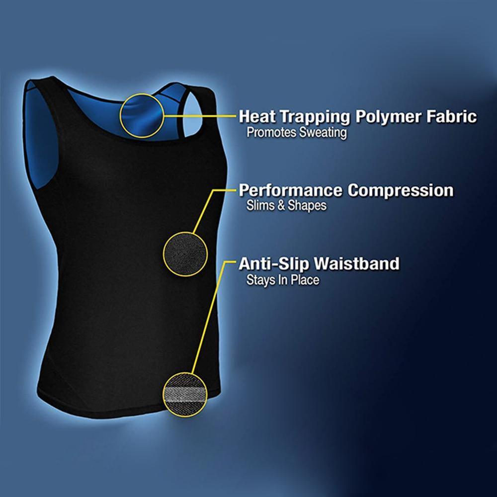 Men Neoprene Sweat Sauna Vest Waist Trainer Slimming Body Shapers Vest Shapewear Corset Gym Underwear Women Fat Burn Tank Top - Executive Quality Store