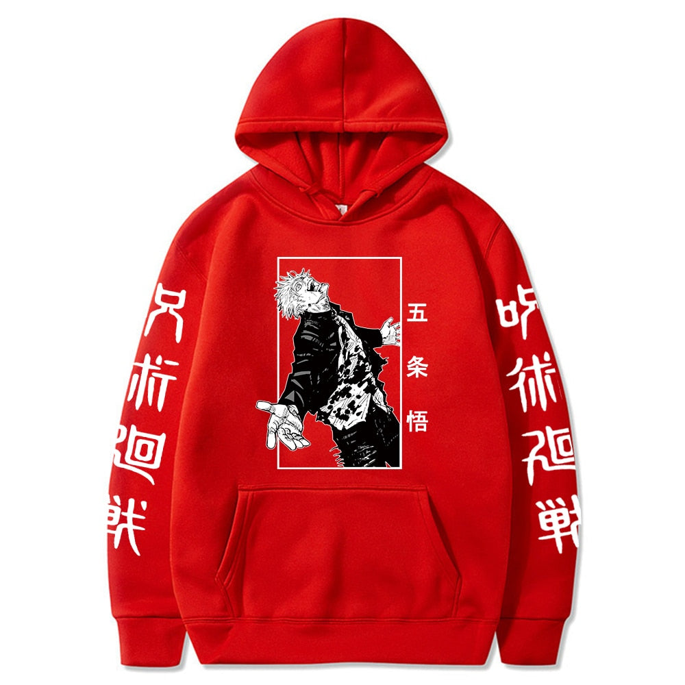 2021 Japanese Anime Hoodies Jujutsu Kaisen Satoru Gojo Graphic Hoodie Sweatshirts Male - Executive-Skincare