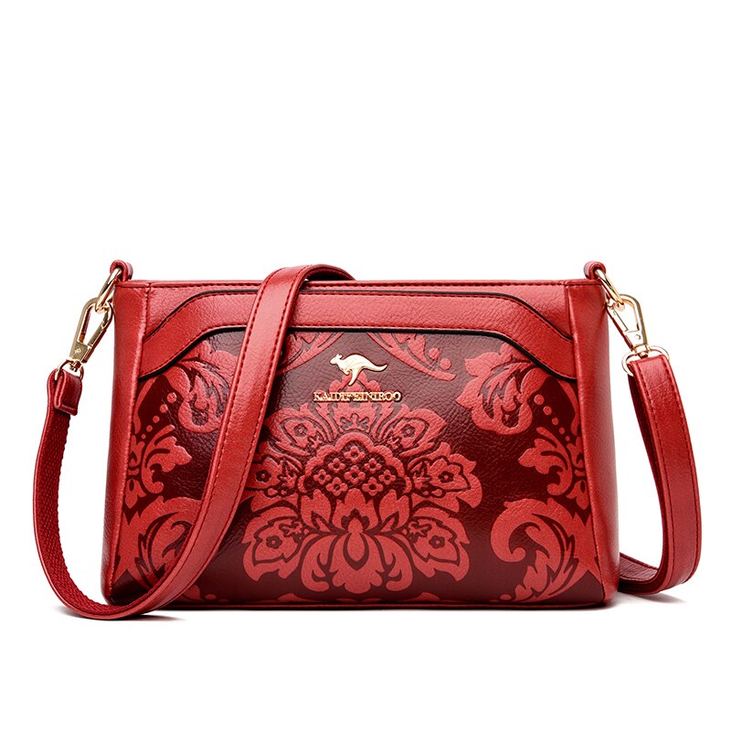 2021 New Flower Pattern Designer Ladies Shoulder Bag Letter Design Women&#39;s Bags High Quality PU Leather Women Messenger Bags Sac - Executive-Skincare