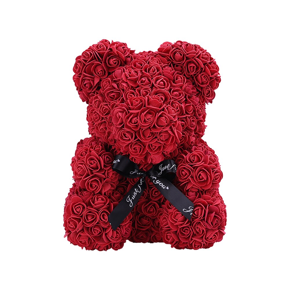 Dropshipping 40cm Rose Bears Artificial Handmade Rose Heart Teddy Bear Valentine Wedding Mothers Day Gift for Women Wholesale - Executive-Skincare