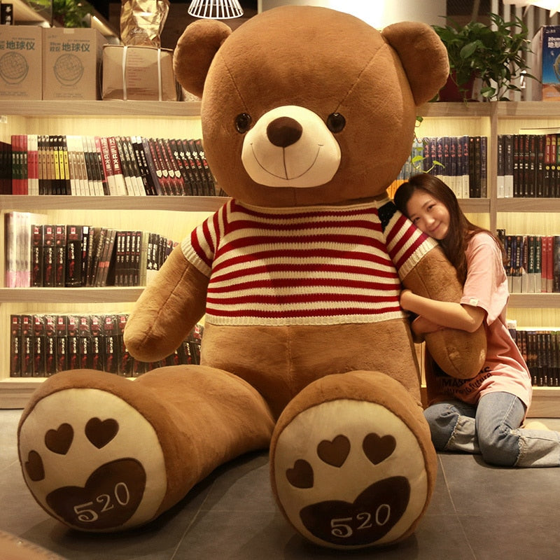 High Quality Giant Sweater Bear Plush Doll Soft Stuffed Animal Teddy Bear Plush Toys Kids Girls Valentine Lover Birthday Gift - Executive-Skincare