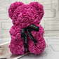 HOT Valentines Day Gift 25cm Red Rose Teddy Bear Rose Flower Artificial Decoration Christmas Gifts Women Valentines Gift - Executive-Skincare