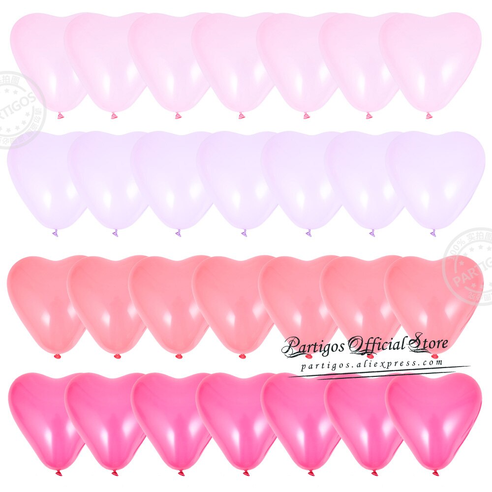 28pcs Red Heart Shape Balloons Decorations Kit Wedding Decors Valentines Day Gifts Heart Printed Latex confetti Globos helium - Executive-Skincare