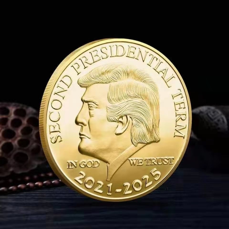 Collectible Gold Coins US Donald Trump Commemorative Coin &quot;Second Presidential Term 2021-2025 IN GOD WE TRUST&quot; - Executive-Skincare