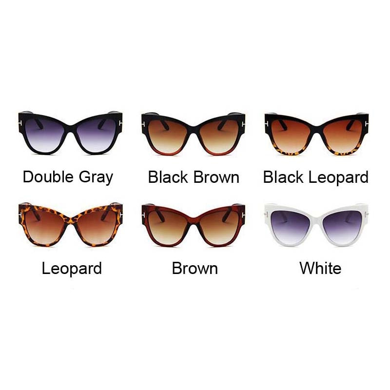 Cat Eye Sunglasses Woman Vintage Brand Black Shades Gradient Sun Glasses Female Cool One Piece Designer Oculos De Sol Feminino - Executive-Skincare