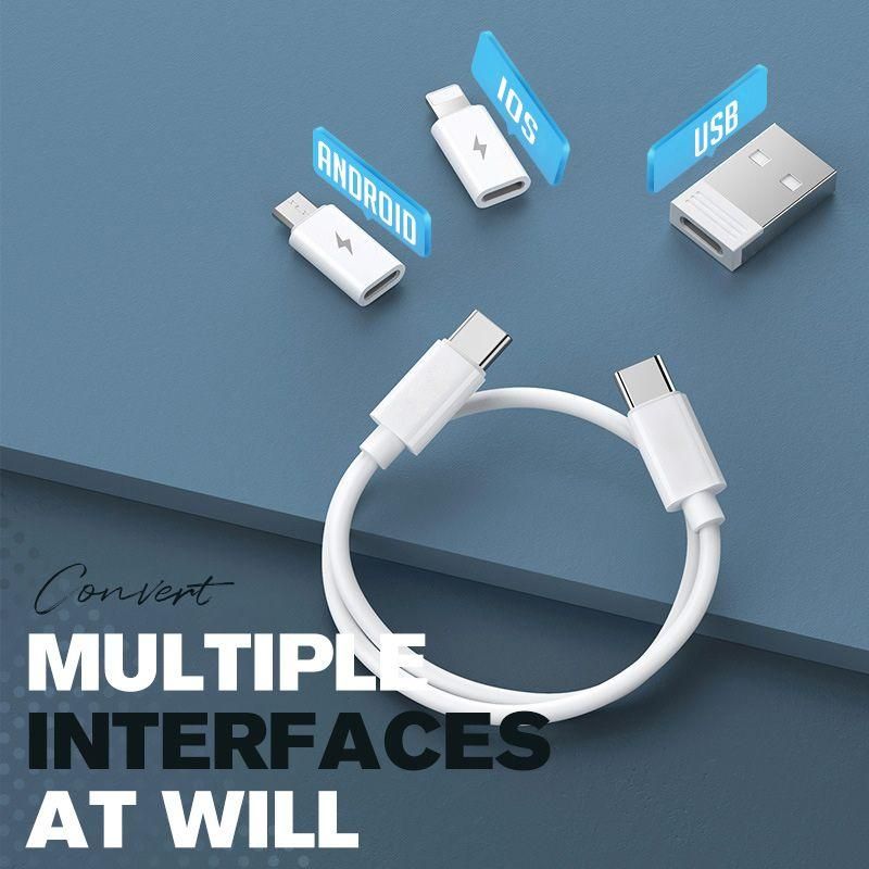 Multifunctional 60W USB Data Cable Fast Charge Line Storage Box Mini Digital Electronic Gadgets Organizer Card Removal Pin Set - Executive-Skincare