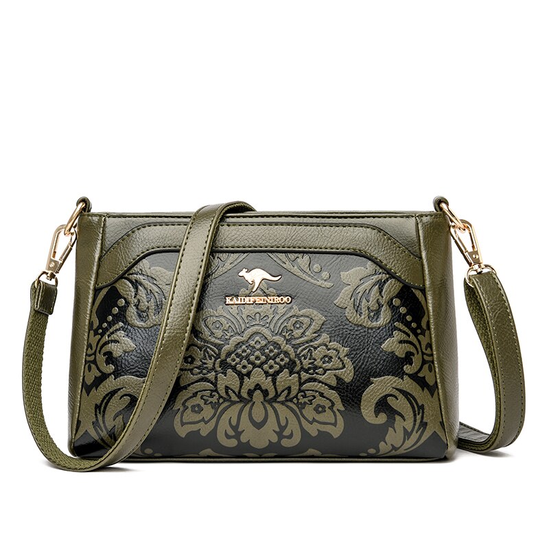 2021 New Flower Pattern Designer Ladies Shoulder Bag Letter Design Women&#39;s Bags High Quality PU Leather Women Messenger Bags Sac - Executive-Skincare