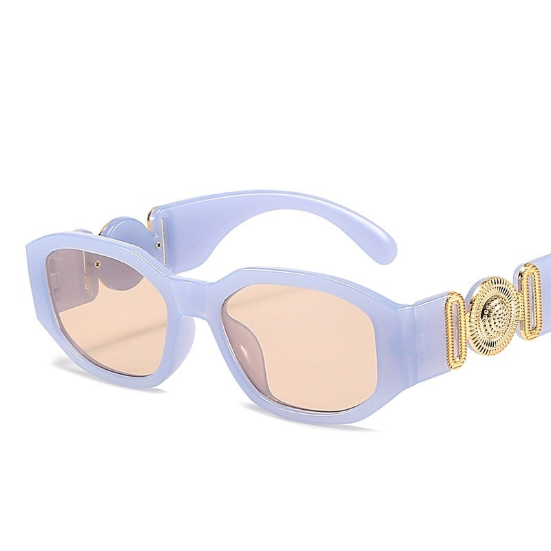 Fashion Brand Design Vintage Small Rectangle Sunglasses Women Men Retro Cutting Lens Gradient Square Sun Glasses Female UV400 - Executive-Skincare