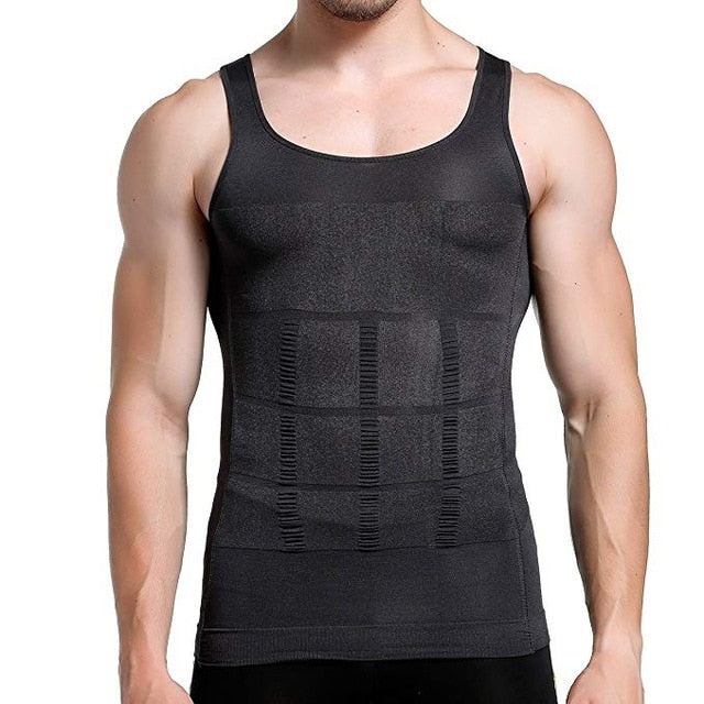 Men's Slimming Shaper Posture Vest Male Corrector Compression Body Building Fat Burn Chest Tummy Corset - Executive Quality Store