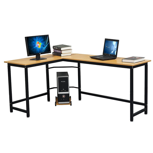 Two Colors L-ShapedL-Shaped Desktop Computer Desk  Computer Table PC Desk Rotating Corner Desk &amp; Modern Office Study Workstation - Executive-Skincare