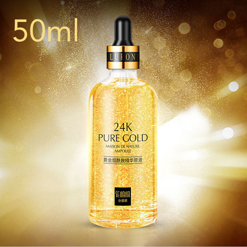 24k Yellow Gold Face Serum Anti Aging Serum Facial Lifting Collagen Essence Skin Care Whitening Acido Hialuronico Moisturizing - Executive-Skincare