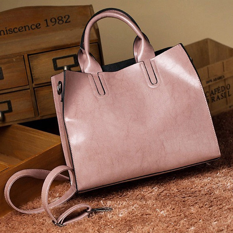 Leather Handbags Big Women Bag High Quality Casual Female Bags Trunk Tote Crossbody Shoulder Bag Ladies Large Bolsos - Executive-Skincare