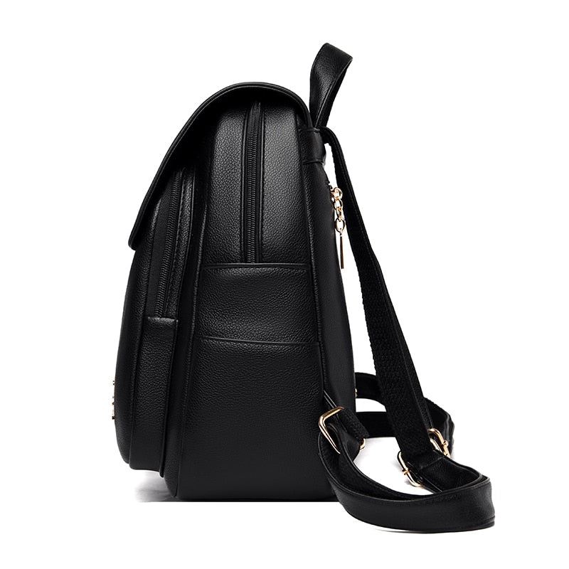 Summer 2021 Women Leather Backpacks Fashion Shoulder Bags Female Backpack Ladies Travel Backpack Mochilas School Bags For Girls - Executive-Skincare