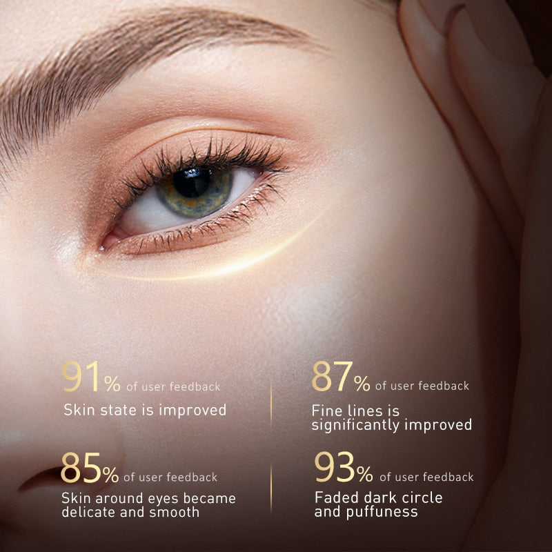 AUQUEST Anti Dark Circle Eye Cream Peptide Eye Bags Anti Wrinkle Hyaluronic Acid Cream Roller Massager Skin Care Beauty Health - Executive-Skincare