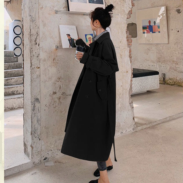 Y2k Trench Women All-match Spring Fashion Leisure Elegant Temperament Work Wear Aesthetic Retro Chic Tunic Outwear Popular Mujer - Executive-Skincare