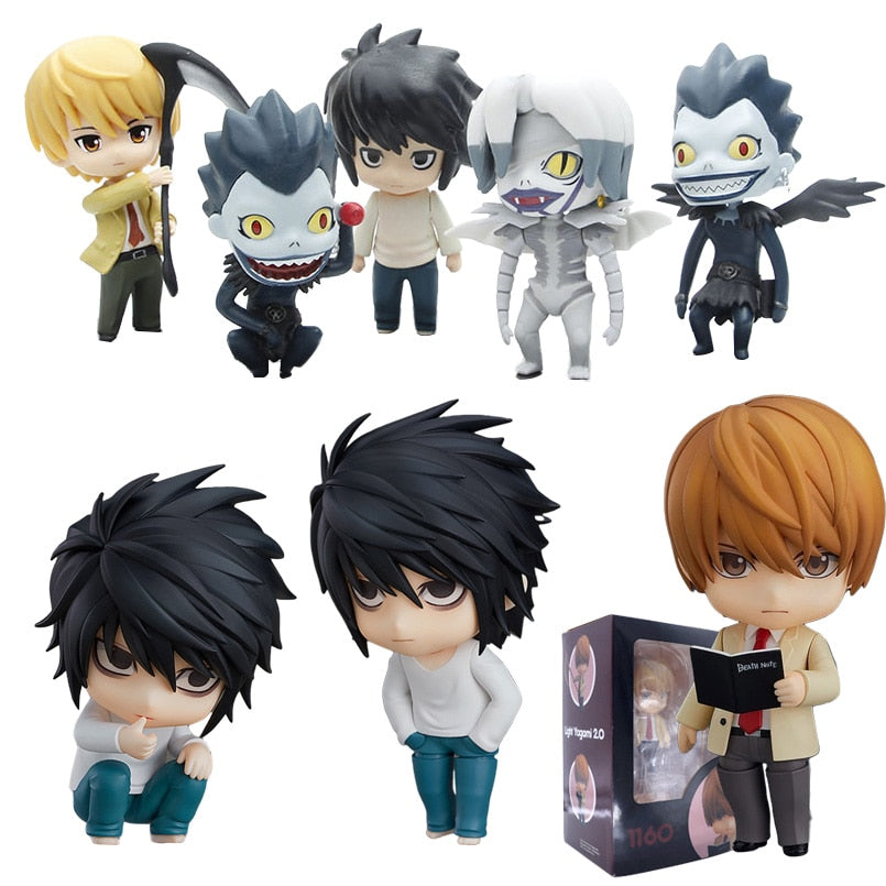 5pcs/set Q Anime DEATH NOTE Figure 1200# L Lawliet Action Figure Death Note 1160# Yagami Light Death Lawliet Figurine - Executive-Skincare