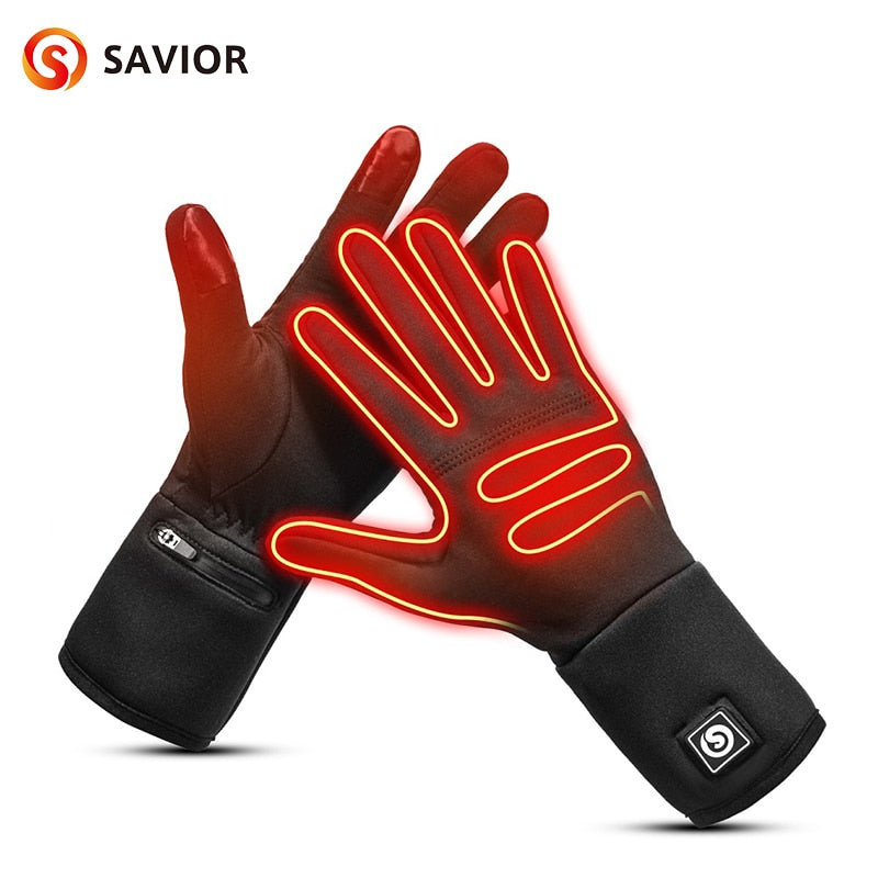 Savior Heat Liner Heated Gloves Winter Warm Skiing Gloves Outdoor Sports Motorcycling Riding Skiing Fishing Hunting - Executive-Skincare