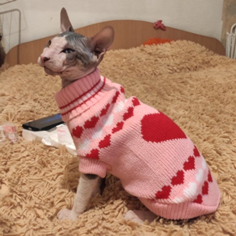 Christmas Cat Dog Sweater Pullover Winter Pet Costume for Small Dogs Chihuahua Sphynx Puppy Mascotas Clothing ubranka dla psa - Executive-Skincare