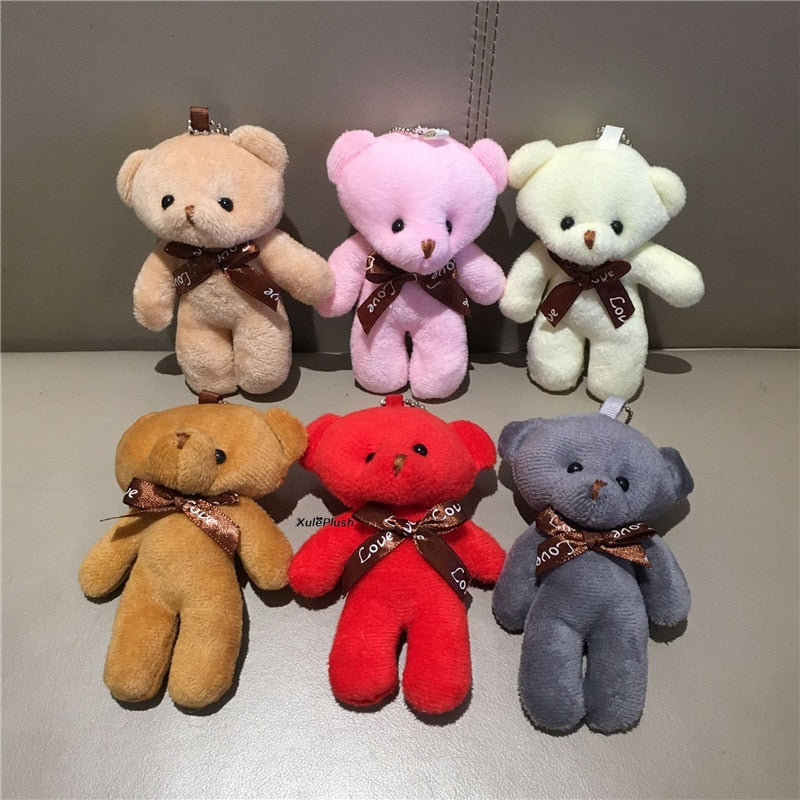 6Colors, 10CM Plush Stuffed Bear Toy Doll Multi-Colors For Wedding Bouquet GIFT - Executive-Skincare