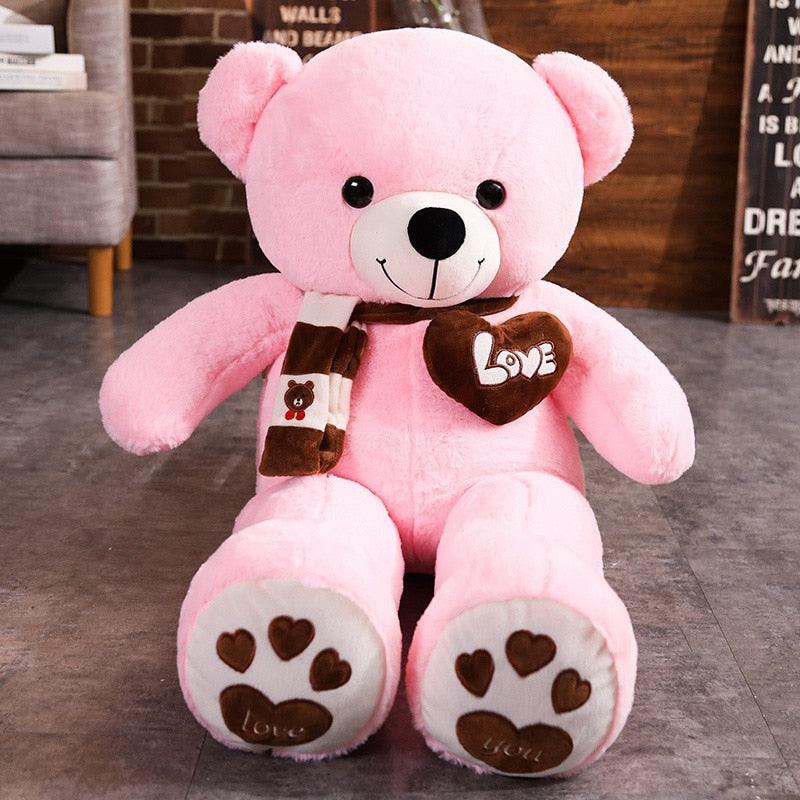 New Hot High Quality 4 Colors Teddy Bear With Scarf Stuffed Animals Bear Plush Toys Doll Pillow Kids Lovers Birthday Baby Gift - Executive-Skincare