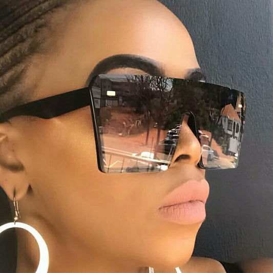 Oversized Square Sunglasses Woman Fashion Brand Big Frame Female Sun Glasses One Piece Outdoor Driver Gradient Oculos De Sol - Executive-Skincare