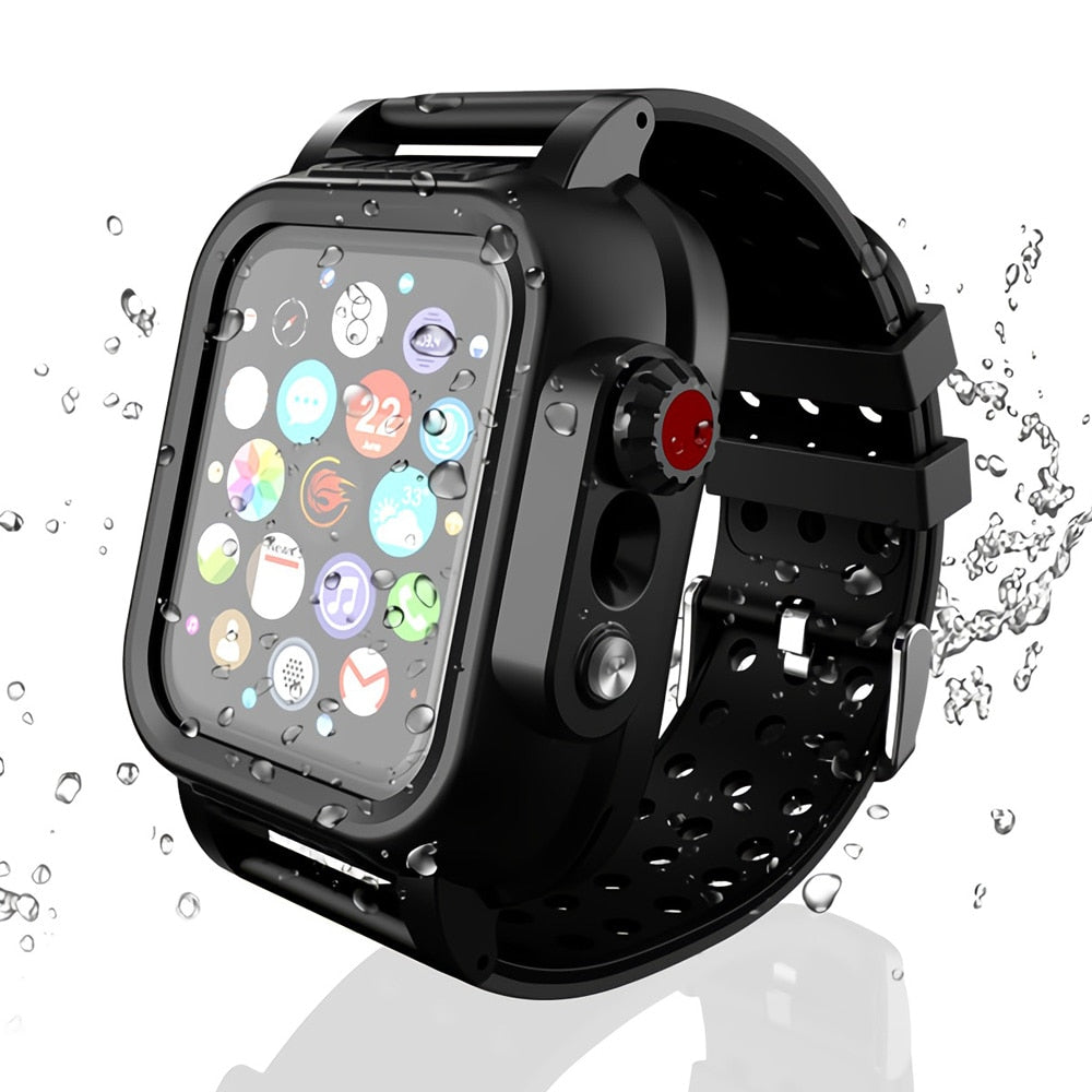 38/40/42/44 mm Watch Waterproof Case for Series 6  5  4/SE, Full Sealed Protective iWatch Case with Built-in Screen Protector - Executive-Skincare